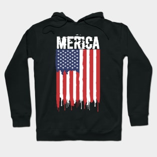 4 of July America independence day usa Celebration MERICA Hoodie